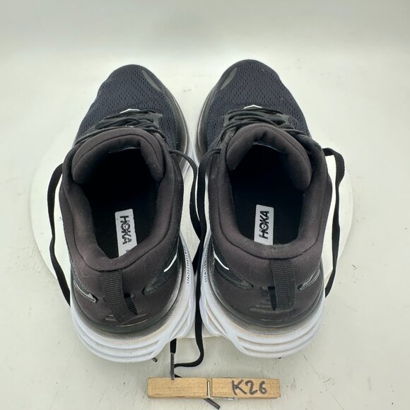 Hoka One One Bondi 8 Women Size 9.5B 1127952 BWHT Black White Running Shoes - Picture 9 of 11